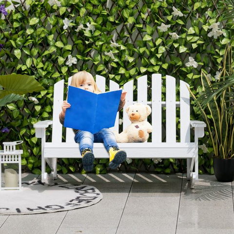 Adirondack Fir Wood Rocking Bench for Kids