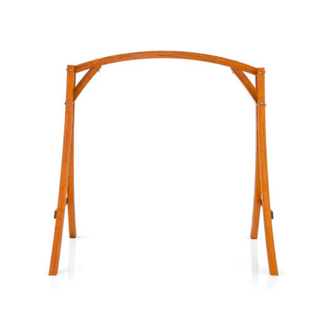 Outdoor Wooden Swing Frame with Stable Design and Curved Arc Top