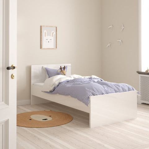 Charming and Modern Glossy Laminated Board Single Bed
