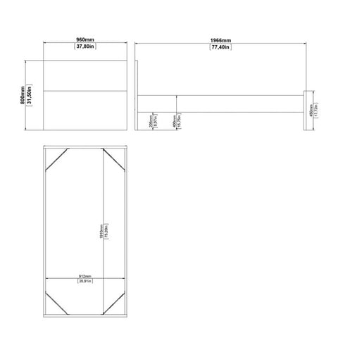 Charming and Modern Glossy Laminated Board Single Bed