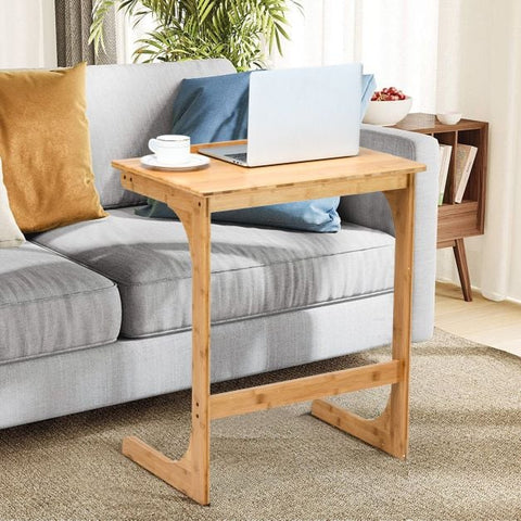 Slim and Elegant C-Shaped Side table with Adjustable Table Top