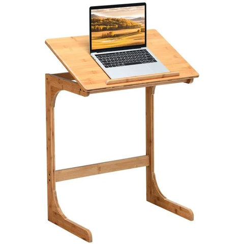 Slim and Elegant C-Shaped Side table with Adjustable Table Top