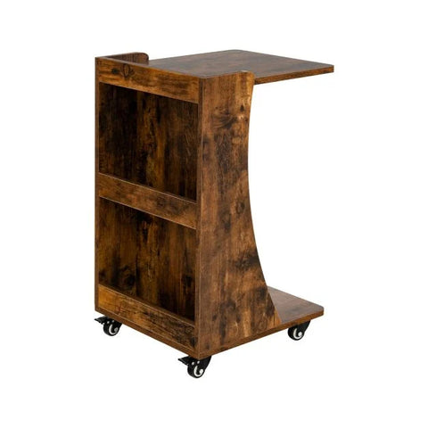 Versatile Movable Side Table with C-Shaped Design and Ample Storage