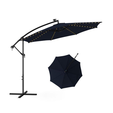 Garden 303CM Solar Powered Umbrella with 112 LED and Tilt Function
