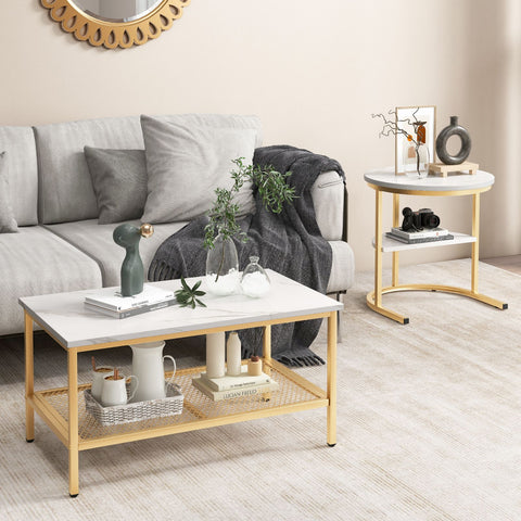 Practical and Stylish Set of 2 Nesting Coffee Tables