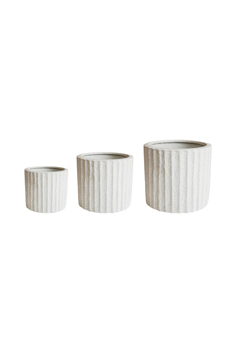 Modern Outdoor Textured Planter set of 3