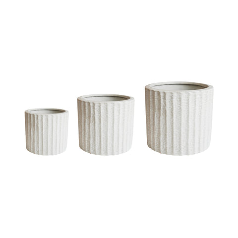 Modern Outdoor Textured Planter set of 3
