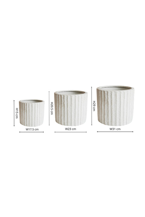 Modern Outdoor Textured Planter set of 3