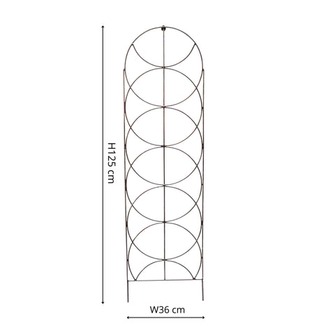 Rustic Outdoor Trellis with Cylinder Design in Zinc Finish
