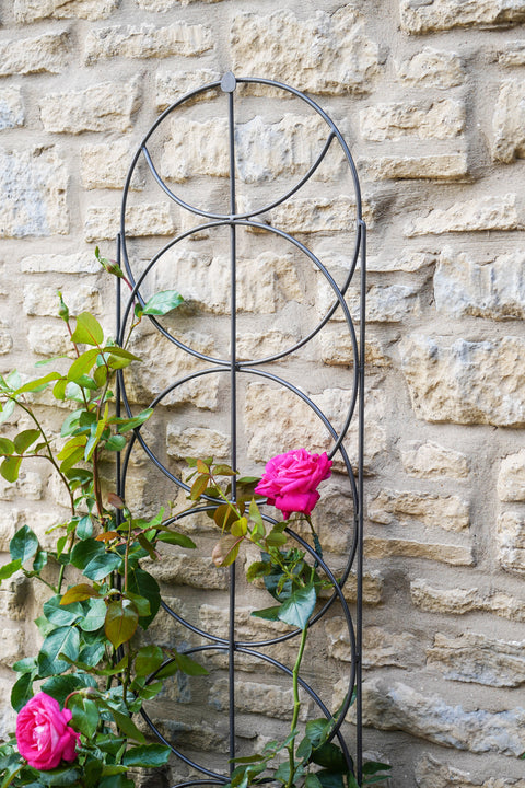 Rustic Outdoor Trellis with Cylinder Design in Zinc Finish