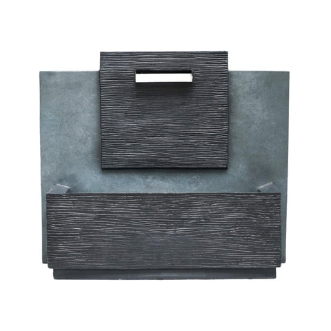 Elegant Outdoor Water Feature with Contemporary Design and Cement Finish