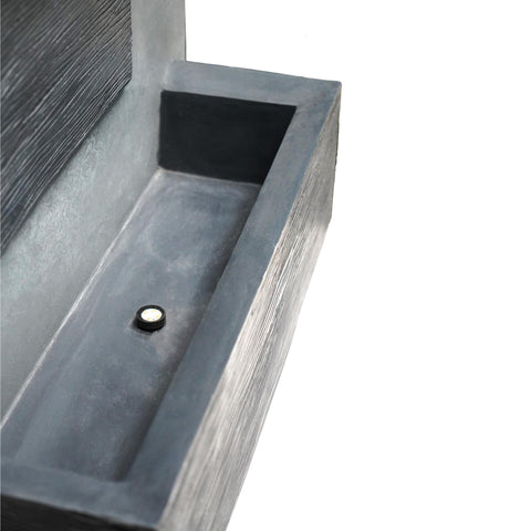 Elegant Outdoor Water Feature with Contemporary Design and Cement Finish