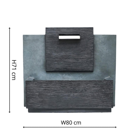 Elegant Outdoor Water Feature with Contemporary Design and Cement Finish