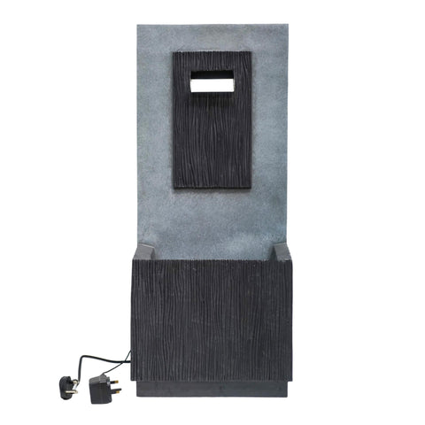 Elegant Outdoor Water Feature with Contemporary Design and Cement Finish