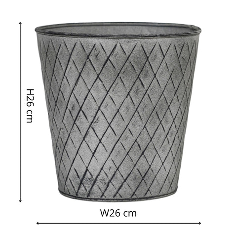 Outdoor Chatsworth Zinc Planter H26Cm W26Cm