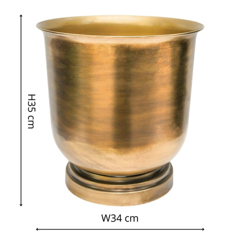 Antique Luxurious Brass Urn style Metal Planter