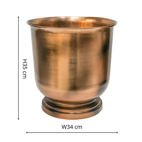 Antique Luxurious Copper Urn style Metal Planter