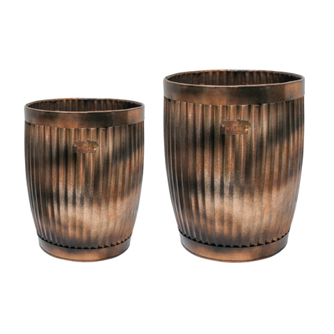 Red-bricked Kitchen Style Copper Planter set of 2