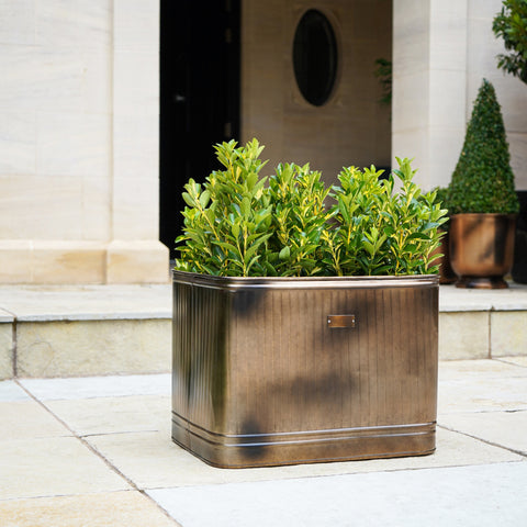 Classic Weather-resistant Copper style Rectangular Metal Planter