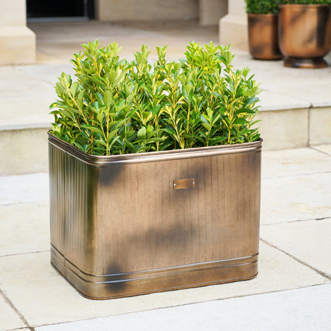 Classic Weather-resistant Copper style Rectangular Metal Planter