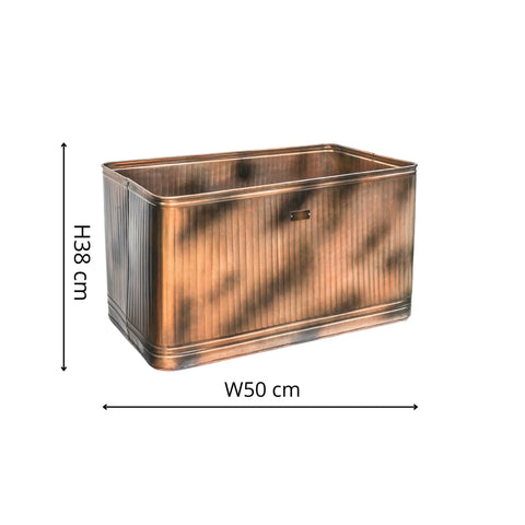 Classic Weather-resistant Copper style Rectangular Metal Planter