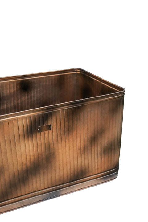 Classic Weather-resistant Copper style Rectangular Metal Planter