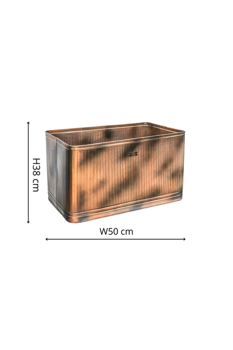 Classic Weather-resistant Copper style Rectangular Metal Planter