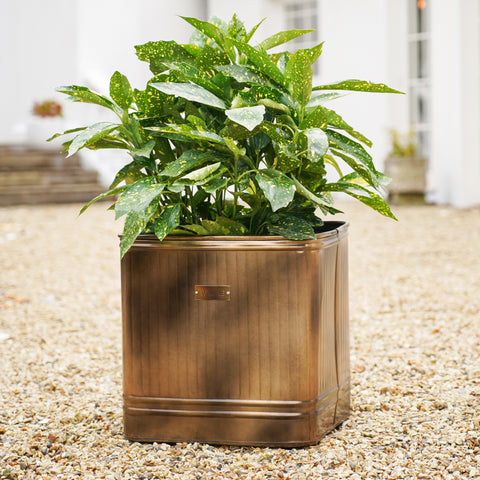 Classic Weather Resistant Copper style Square Metal Planter