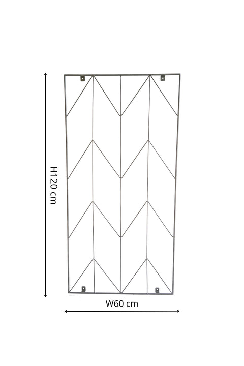 Elegant Trellis with Herringbone Design and Zinc Finish