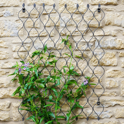 Versatile Outdoor Trellis with Honeycomb Design and Zinc Finish