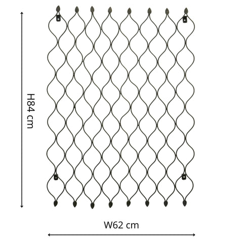 Versatile Outdoor Trellis with Honeycomb Design and Zinc Finish
