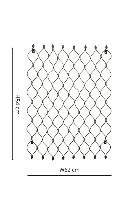 Versatile Outdoor Trellis with Honeycomb Design and Zinc Finish