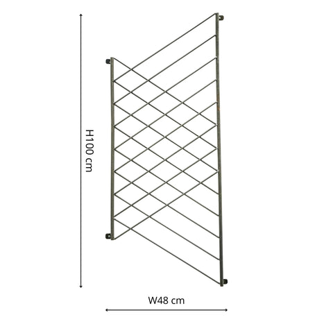 Modern Outdoor Trellis with Linear Design and Zinc Finish