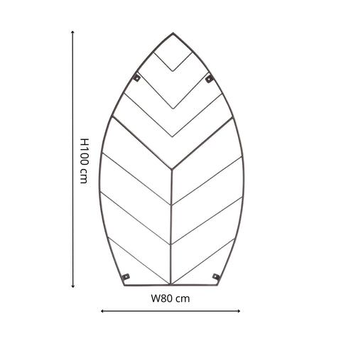 Versatile Outdoor Trellis with Leaf Design and Zinc Finish