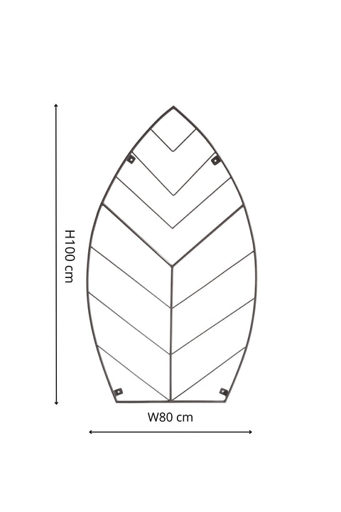 Versatile Outdoor Trellis with Leaf Design and Zinc Finish