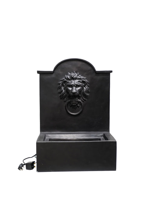 Elegant Lion Water Feature with Contemporary Design in Granite Finish