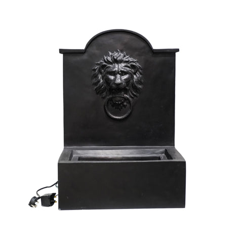 Elegant Lion Water Feature with Contemporary Design in Granite Finish