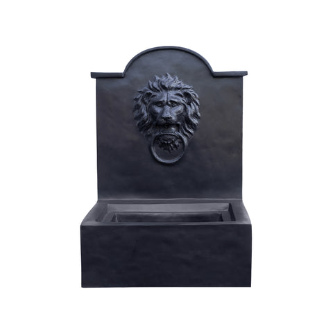 Elegant Lion Water Feature with Contemporary Design in Granite Finish
