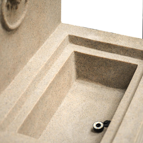 Elegant Lion Water Feature with Contemporary Design in Sandstone Finish