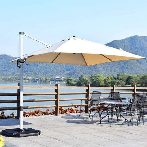 Dynamo Patio Cantilever Parasol with Full Rotation and Tilted Design