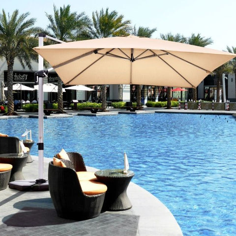 Dynamo Patio Cantilever Parasol with Full Rotation and Tilted Design