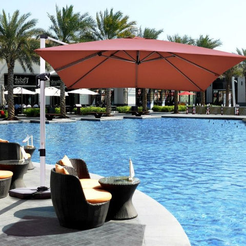 Dynamo Patio Cantilever Parasol with Full Rotation and Tilted Design