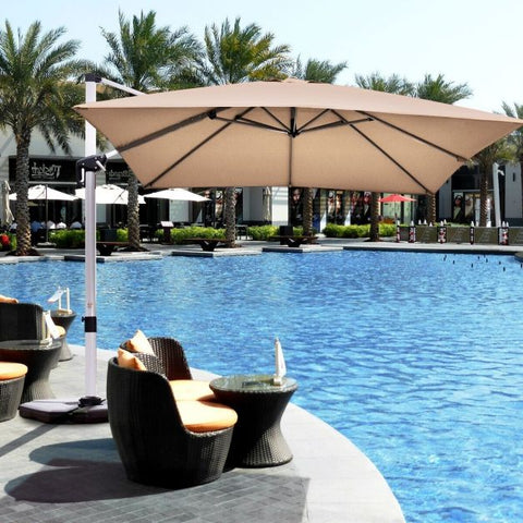 Dynamo Patio Cantilever Parasol with Full Rotation and Tilted Design