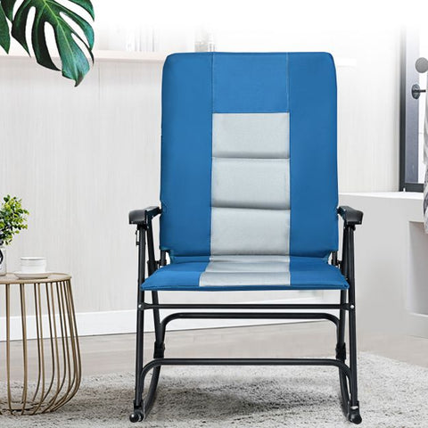 Practical Rocking Chair with Padding and High Backrest