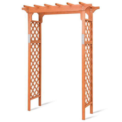 Decorative Fir Wood Arch with Climbing Plans Structure