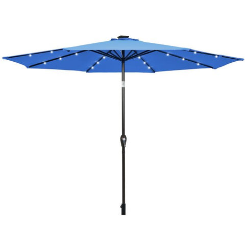 Patio 3m Umbrella with LED Lights and Tilt and Crank