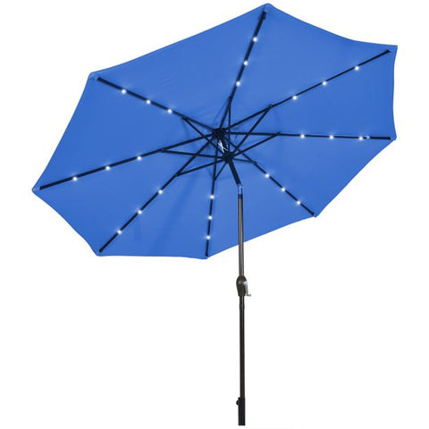 Patio 3m Umbrella with LED Lights and Tilt and Crank