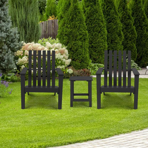 Garden Square Fir Wood End Table with Sturdy Construction and Slatted Design