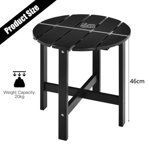 Garden Fir Wood End Table with Sturdy Construction and Slatted Design