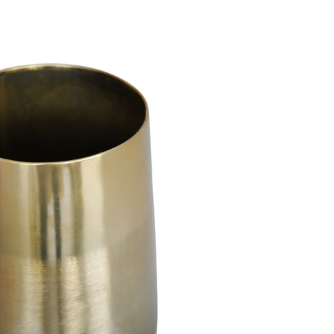 Classy Outdoor Planter set of 2 with Metallic Finish in Brass